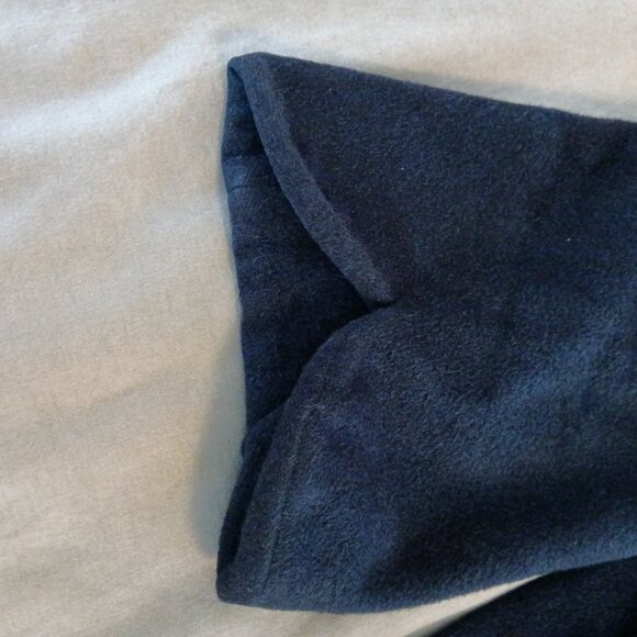 Vintage Louis Goldstein 1950s Wool Coat Navy Open Front Modern Size M to L - Picture 5 of 12